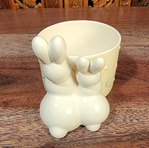 Vintage Kathy Orr for Charpente Bunny ABC Ceramic Mini Planter - Picture 5 of 9